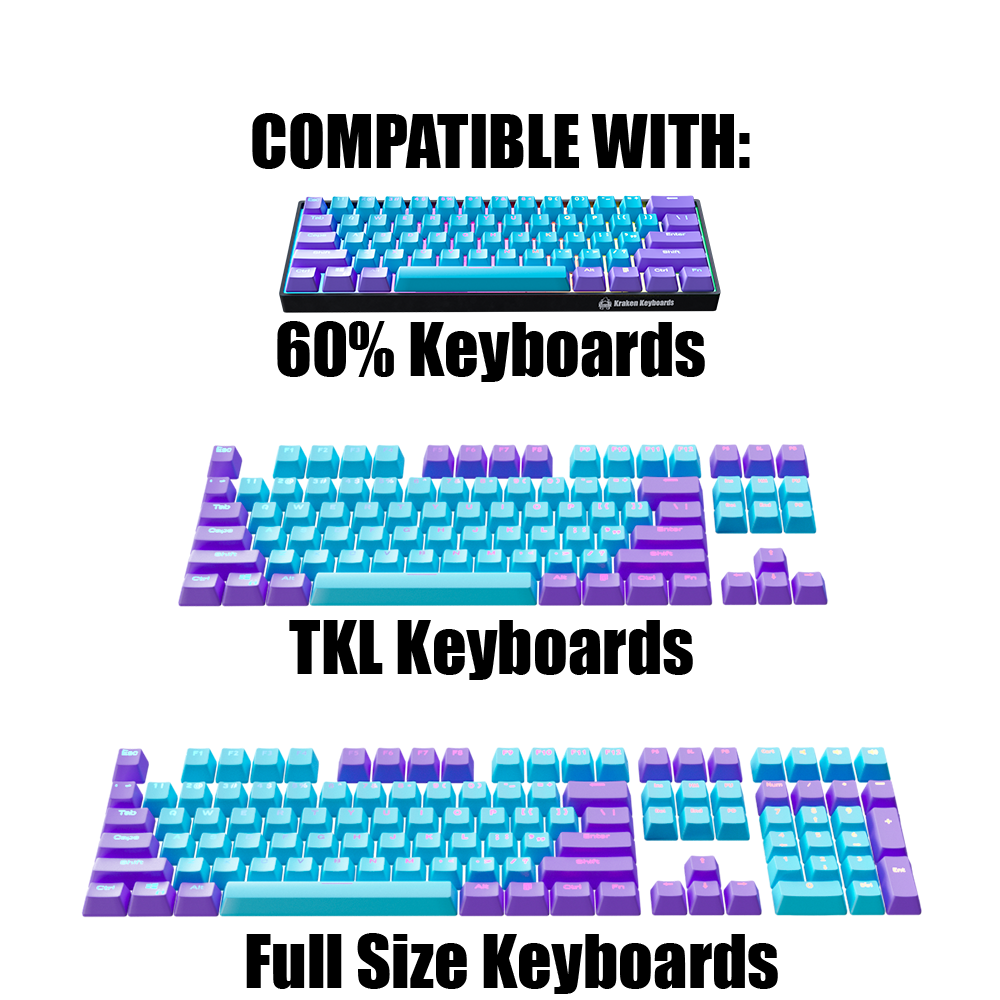 Purple Rain Keycap Set - Kraken Keycaps