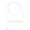 Coiled Keyboard Cable - WHITE