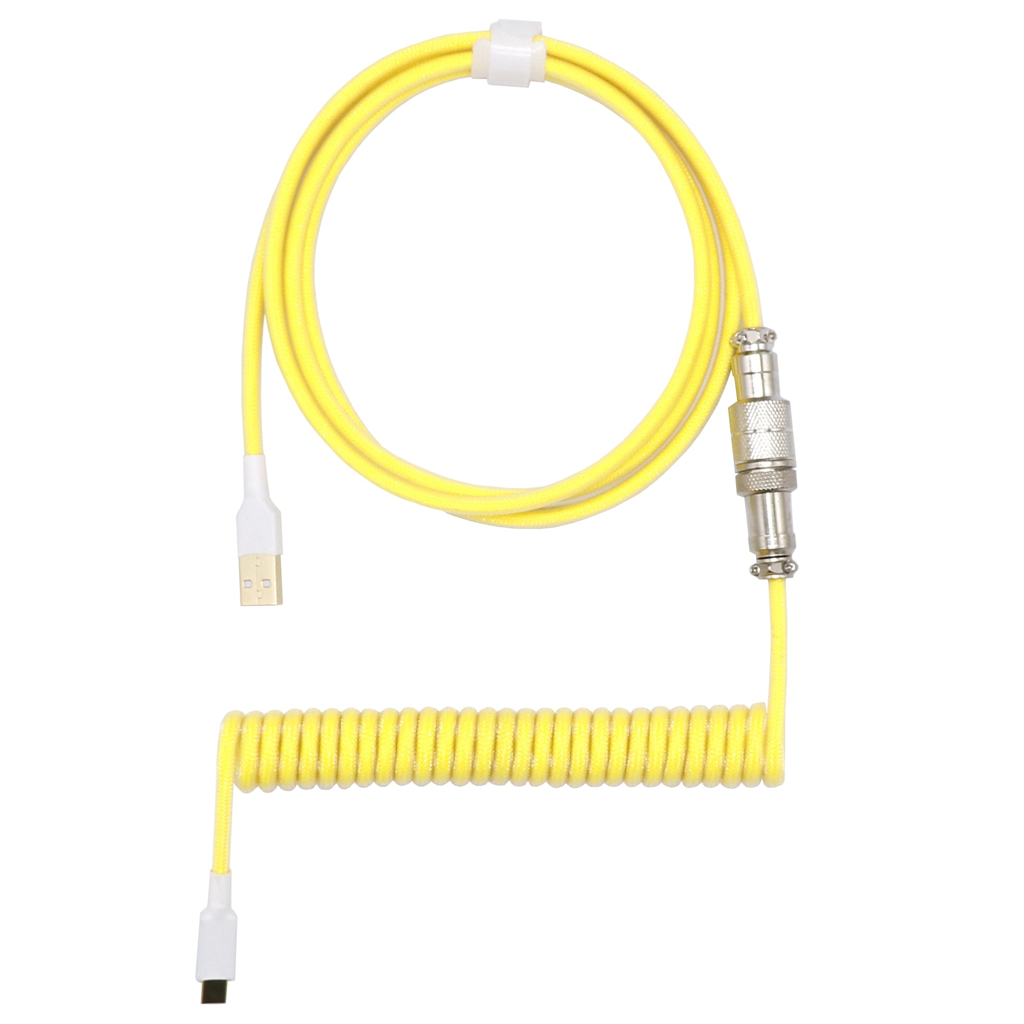 Coiled Keyboard Cable - YELLOW