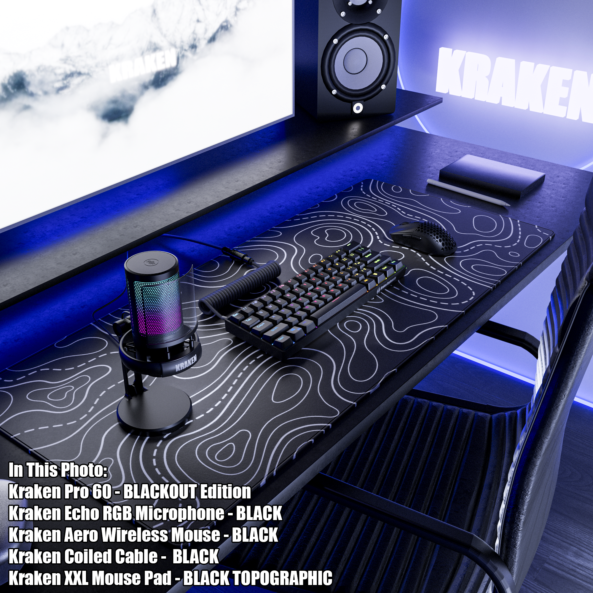 KRAKEN XXL TOPOGRAPHIC Gaming Mouse Pad - BLACK | BUY NOW – Kraken KRAKEN XXL TOPOGRAPHIC Gaming Mouse Pad - BLACK | BUY NOW – Kraken