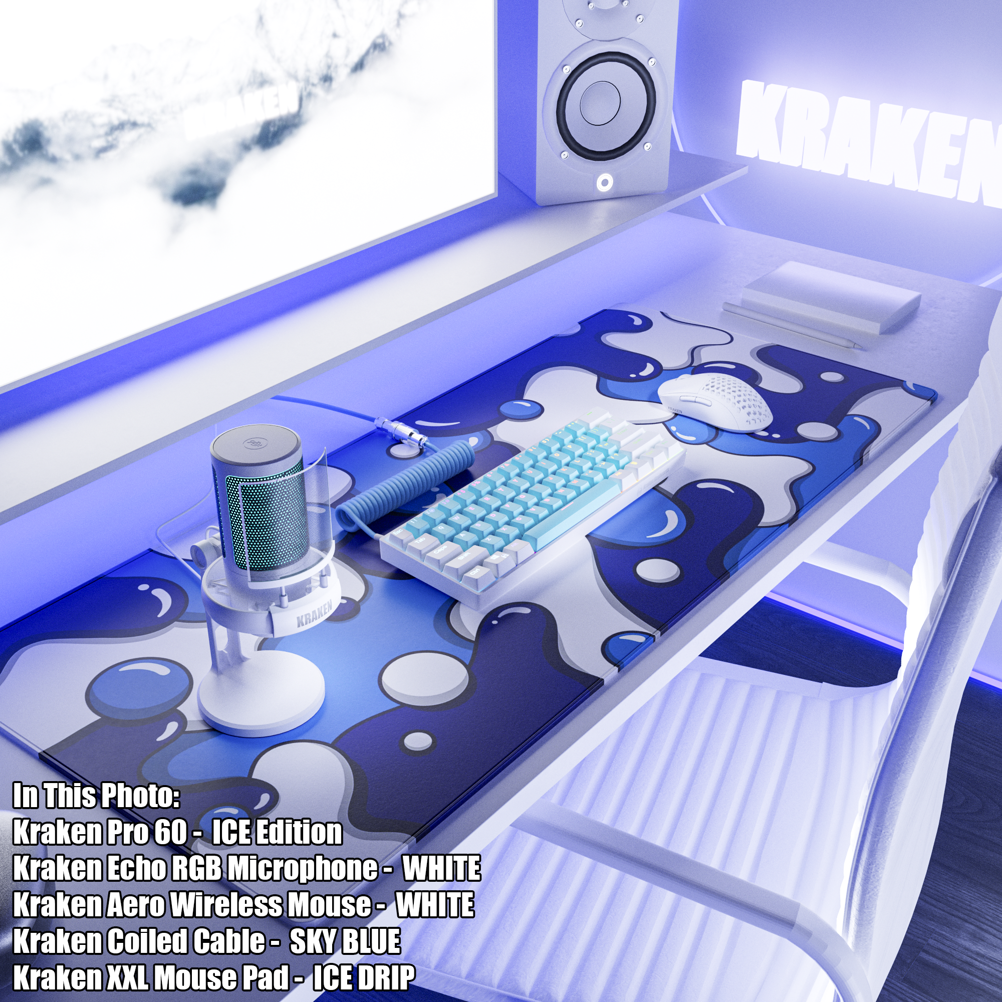 ICE Edition | Kraken Pro 60% Mechanical Keyboard | KRAKEN ICE Edition | Kraken Pro 60% Mechanical Keyboard | KRAKEN