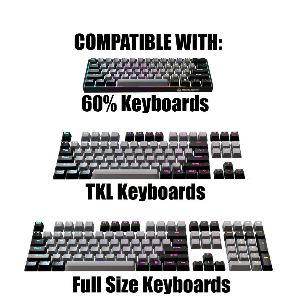 Stealth Keycap Set - Kraken Keycaps – Kraken Keyboards