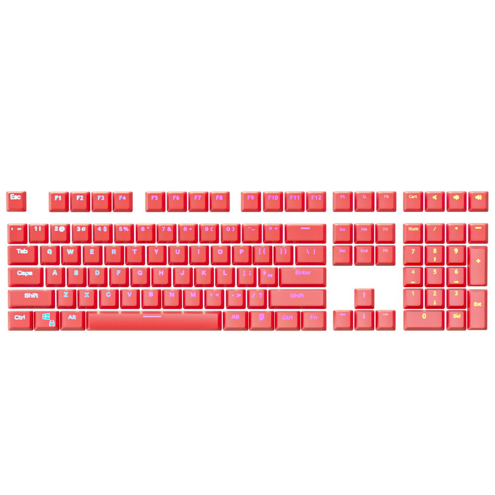 Pure Red Keycap Set - Kraken Keycaps