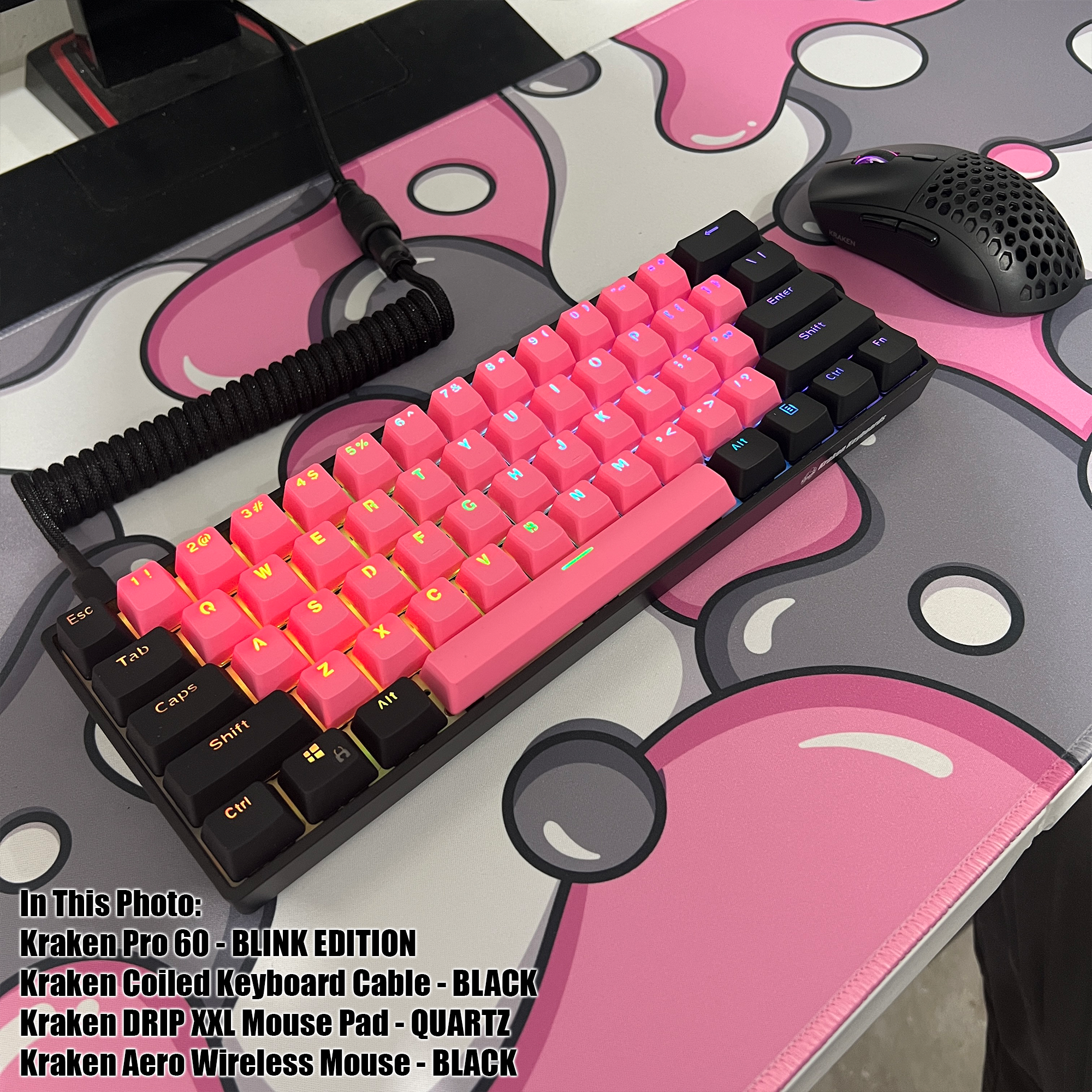 Kraken Pro 60 bred Edition 60% Mechanical Keyboard RGB Gaming Keyboard