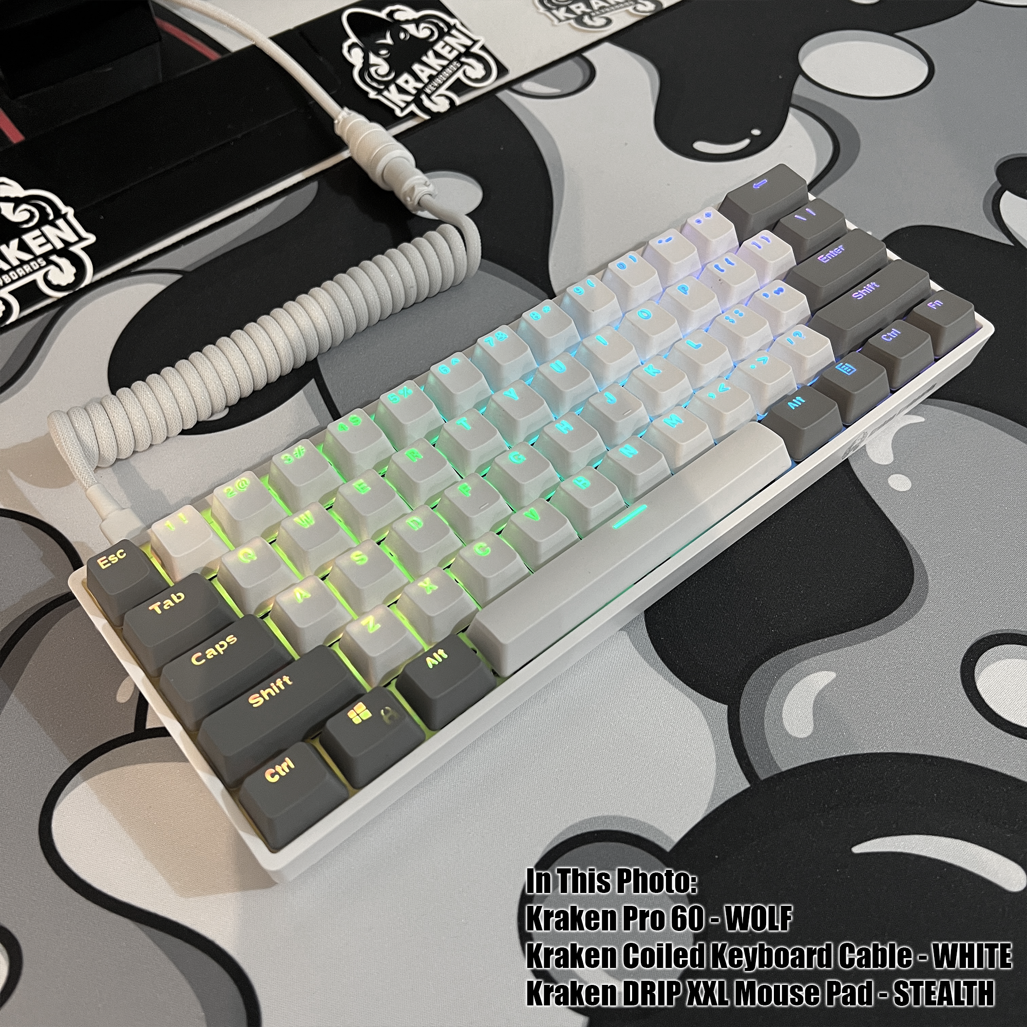 Kraken Pro 60 Rainbow Edition 60% Mechanical Keyboard
