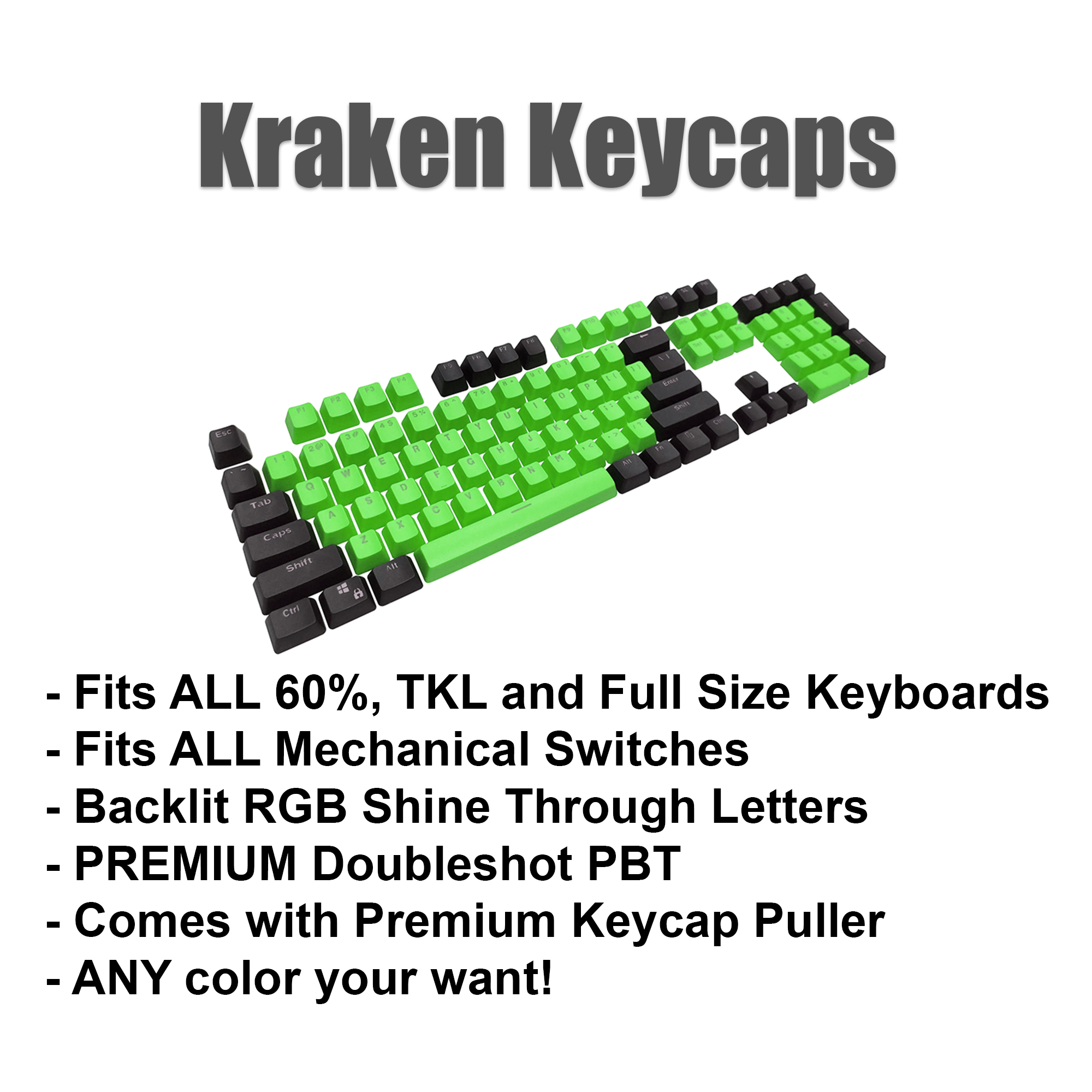 Toxic Keycap Set - Kraken Keycaps