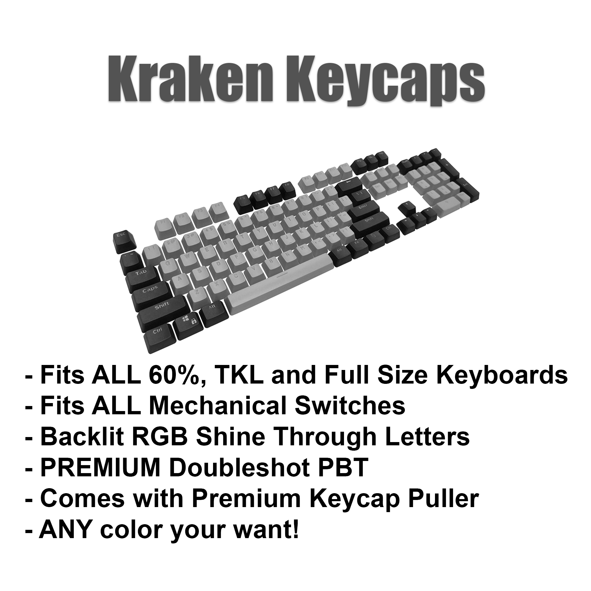 Cotton Candy Keycap Set - Kraken Keycaps