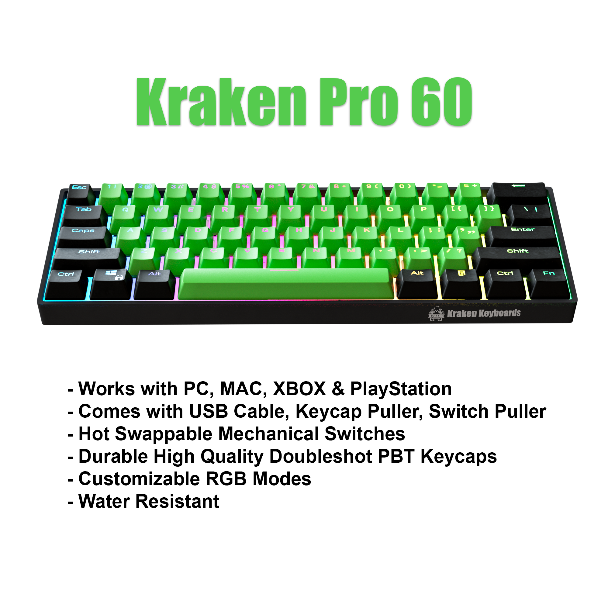 TOXIC EDITION - Kraken Pro 60% Mechanical Keyboard