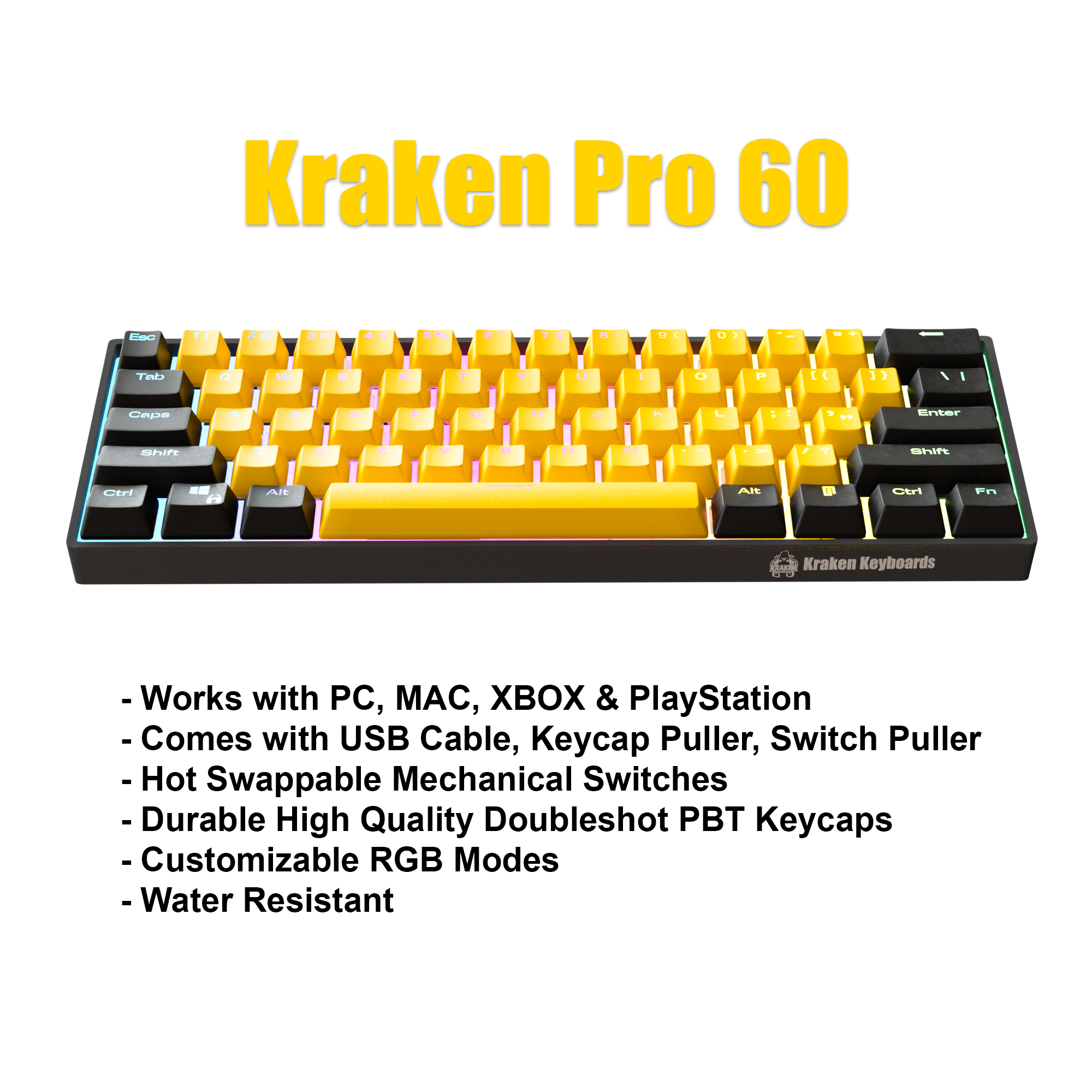 WASP EDITION - Kraken Pro 60% Mechanical Keyboard