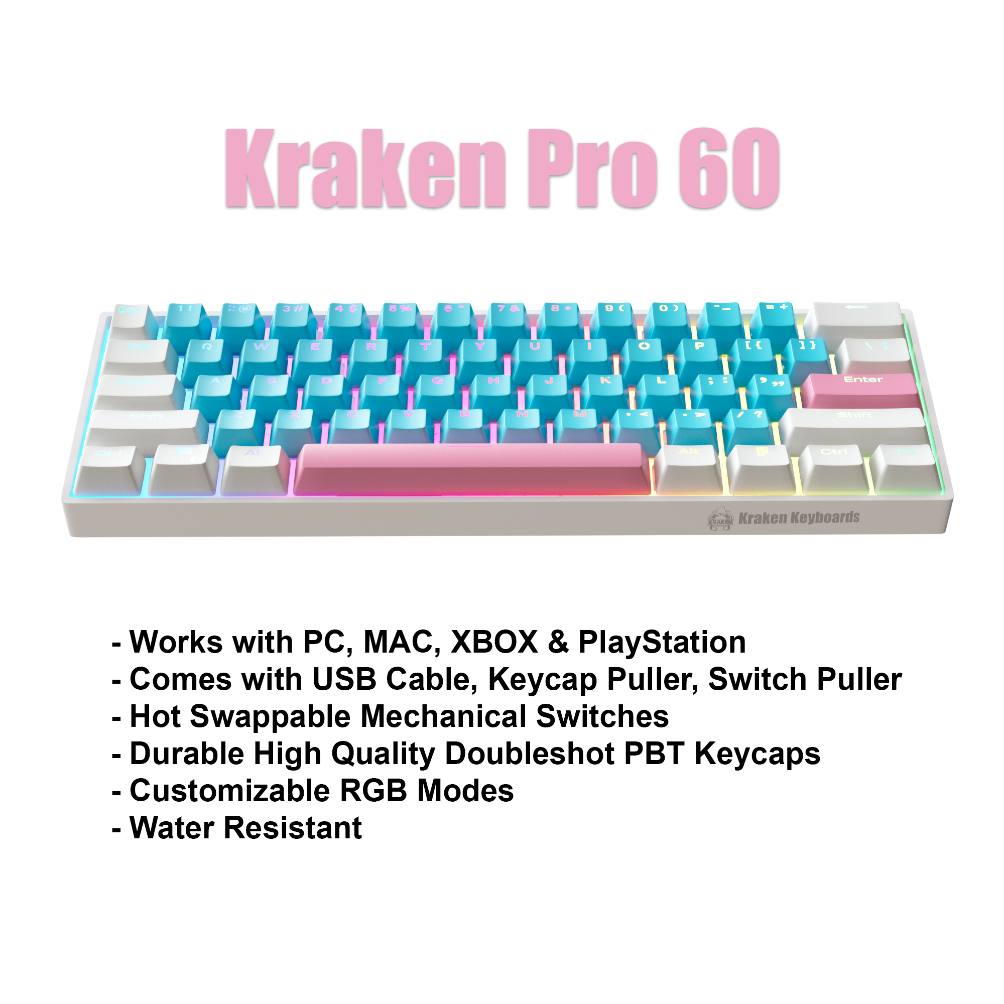 CANDY PAINT EDITION - Kraken Pro 60% Mechanical Keyboard