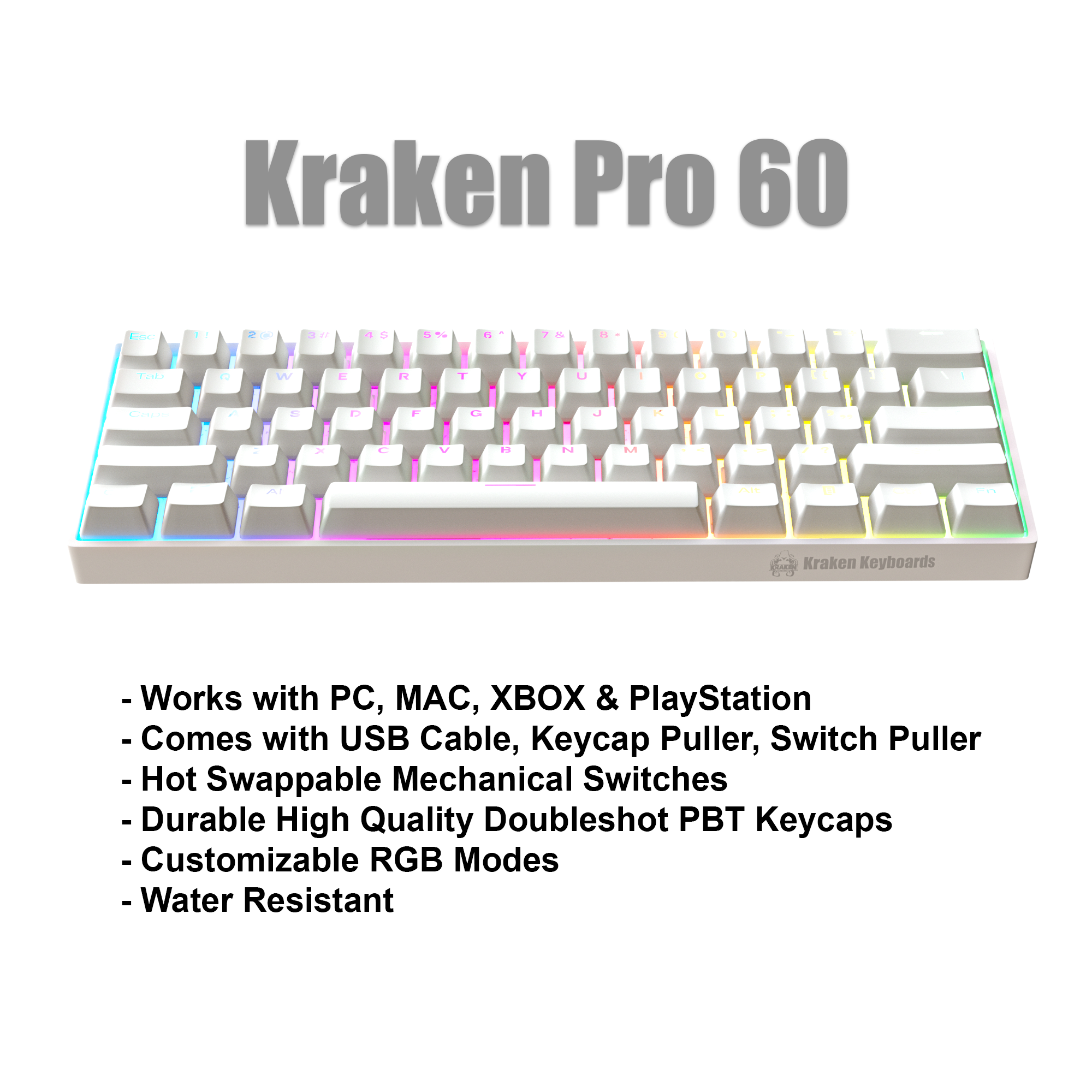 $13/mo - Finance Kraken Pro 60, 60% Mechanical Keyboard RGB Gaming  Keyboard (Silver Speed Switches)