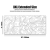 TOPOGRAPHIC XXL Gaming Mouse Pad - WHITE