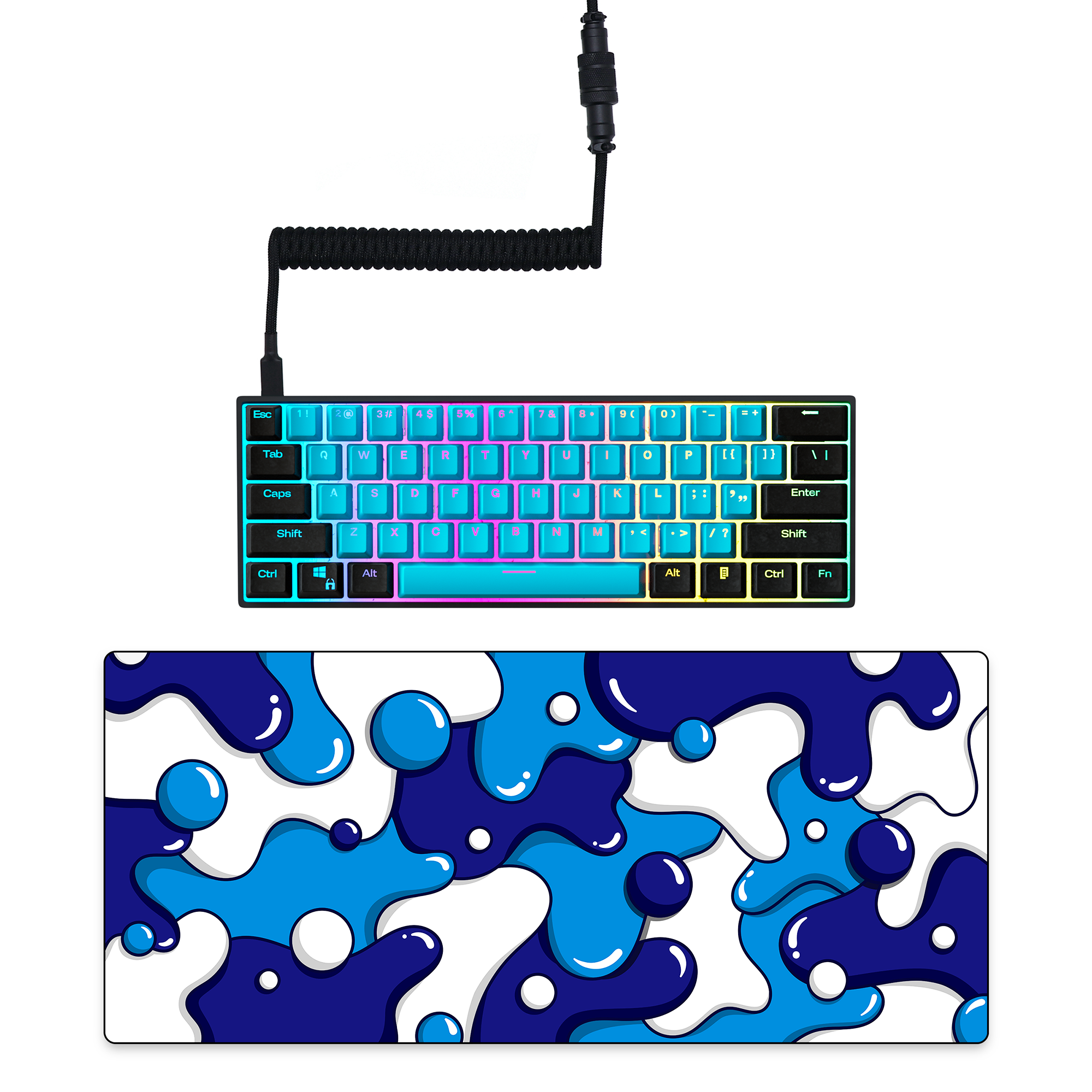 BRUISER Keyboard + COILED CABLE + MOUSE PAD Bundle