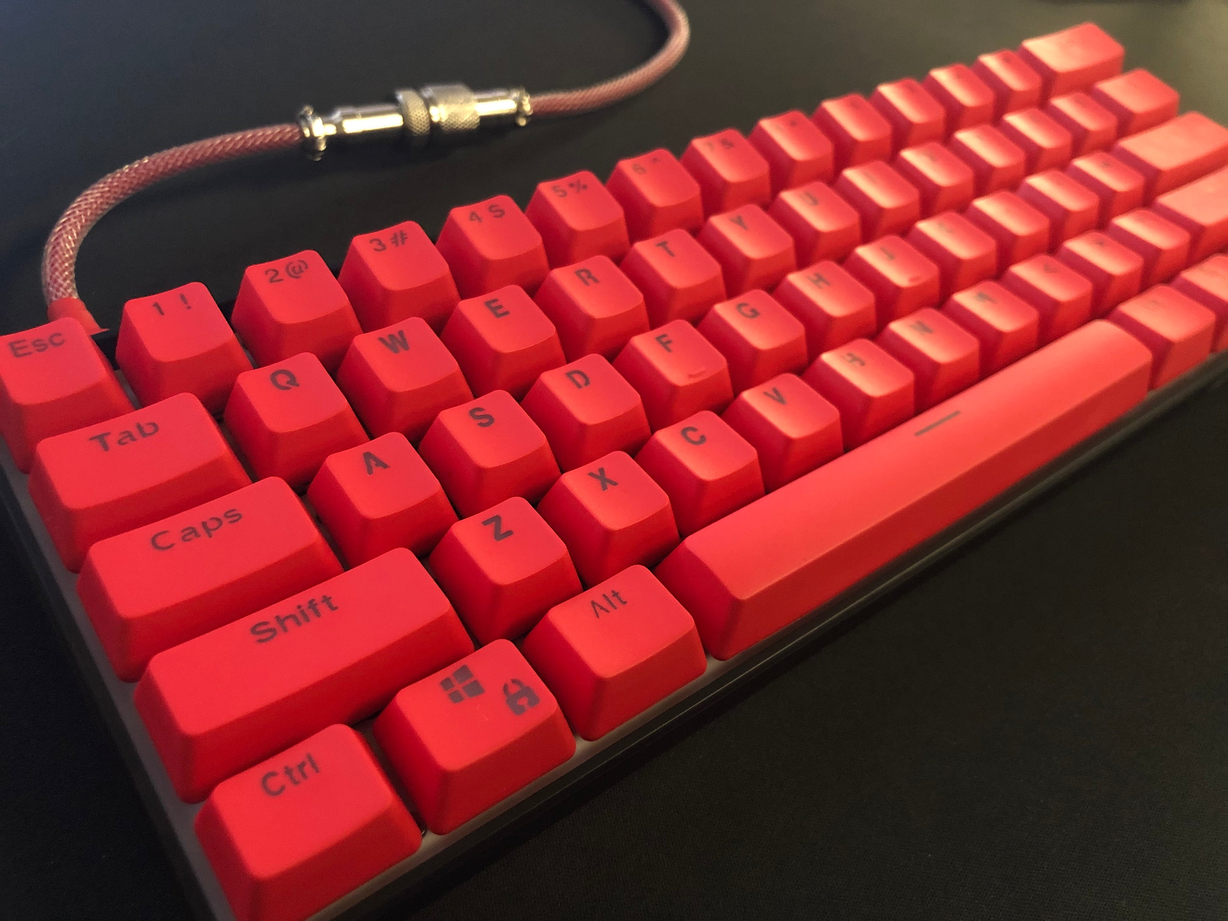 Pure Red Keycap Set - Kraken Keycaps - Doubleshot PBT Backlit Keycaps ...