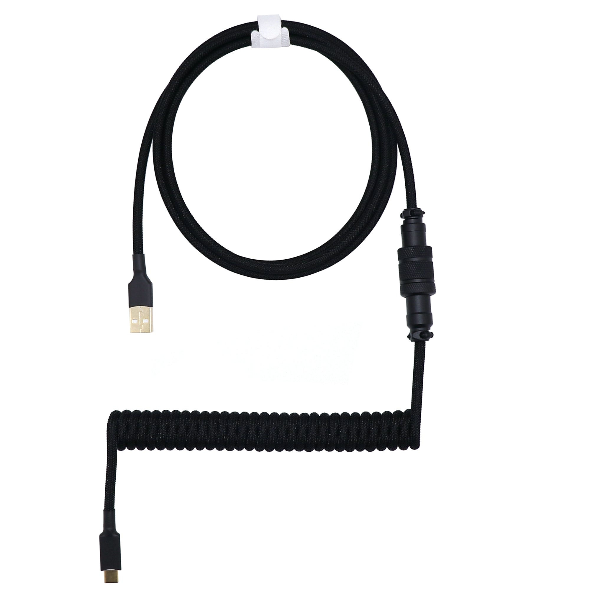 PURE BLACK Coiled Keyboard Cable | 12 Colors available | BUY NOW ...