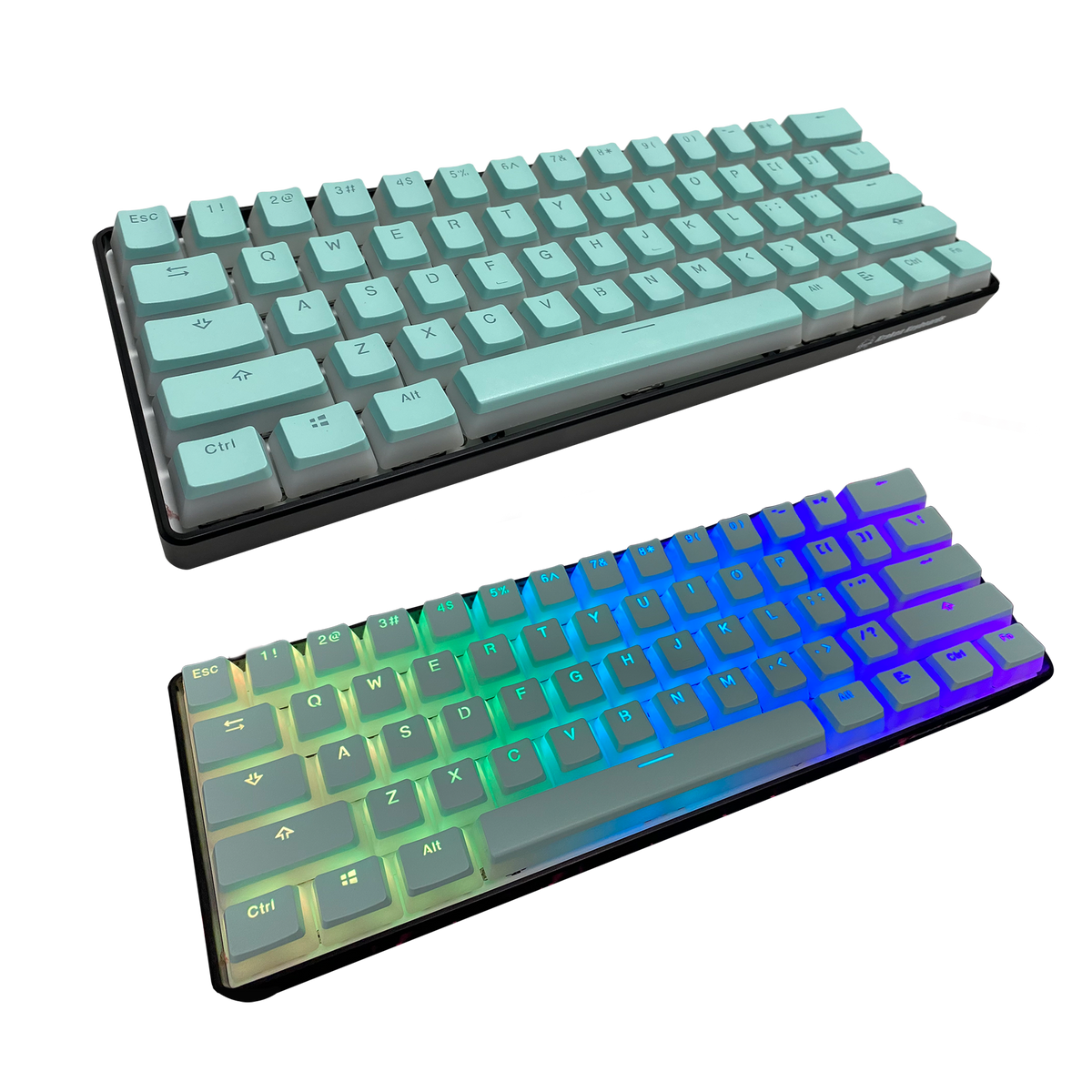 Mint Pudding Keycap Set (ISO Keys included) – Kraken Keyboards